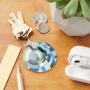 Porte-clés Formes géométriques Art Déco Pochoir Jazz vintage