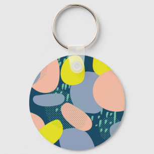 Porte-clés Formes géométriques : style coloré Memphis