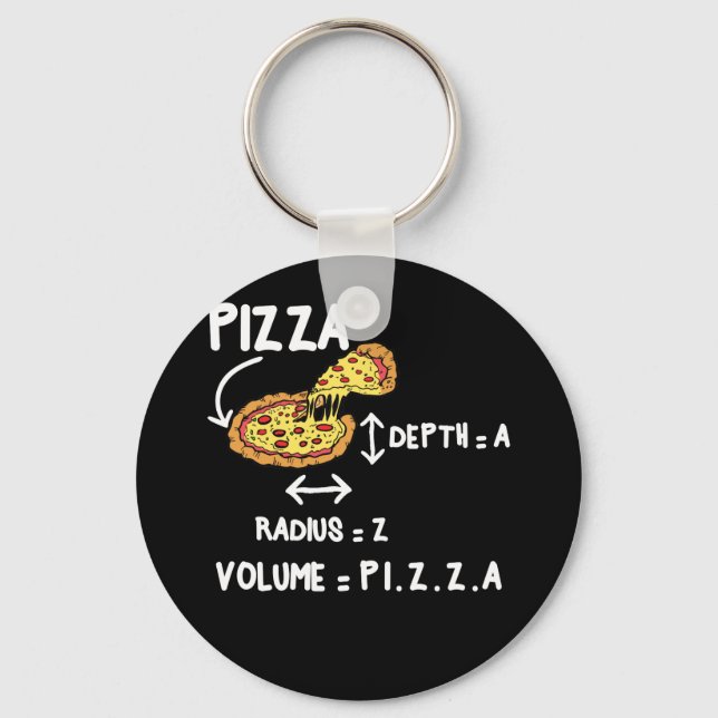 Porte-clés Formes mathématiques cercles de pizza (Recto)