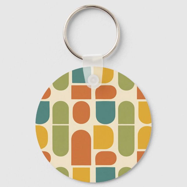Porte-clés Formes organiques de style moderne du milieu du si (Recto)