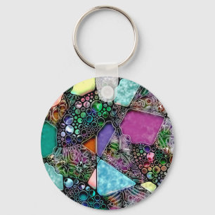 Porte-clés Formes très colorées et abstraites art 11