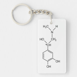 Porte-clés formule chimique adrénaline formule chimie hormone