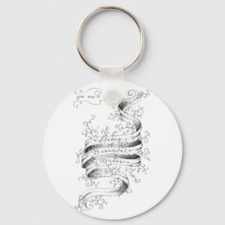 Porte-clés Fort, beau et courageux