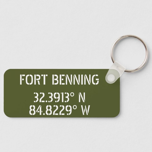 Porte-clés Fort Benning Latitude Longitude  (Recto)