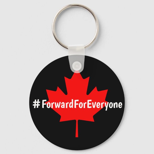 Porte-clés #ForwardForAll Canada Parti libéral Slogan (Recto)