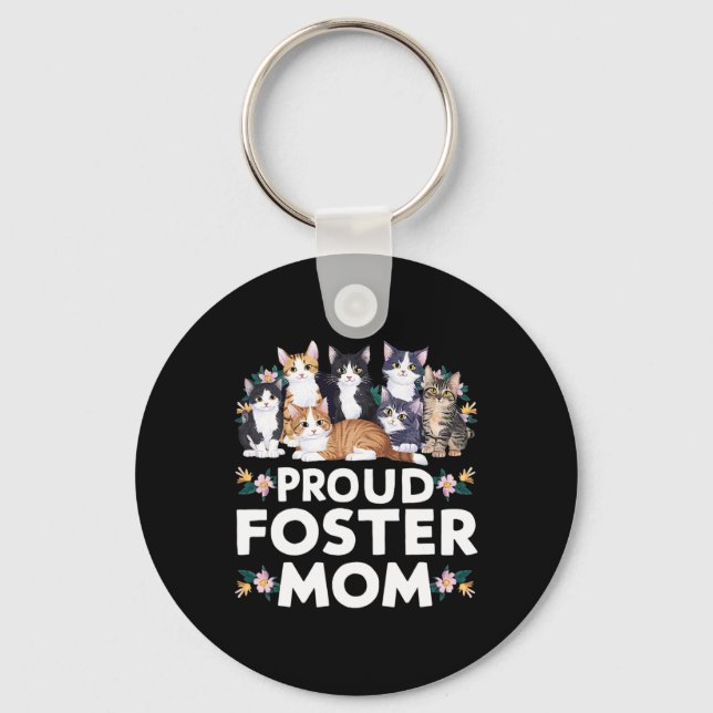 Porte-clés Foster Cat Adopter Fier Foster Maman (Recto)