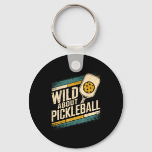 Porte-clés Fou de pickleball drôle de pickle ball