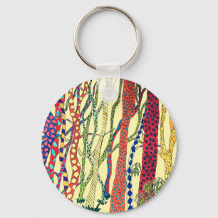 Porte-clés fou forêt fun coloré