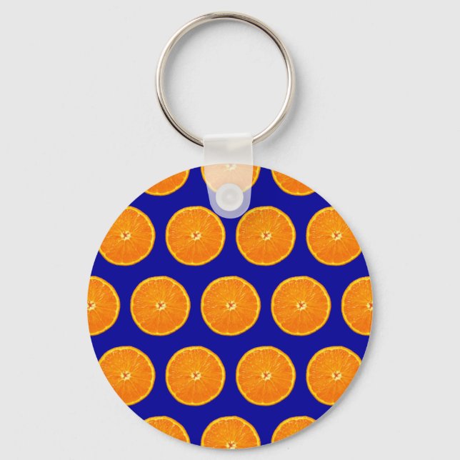 Porte-clés Fou sur Clementines - Bleu (Recto)