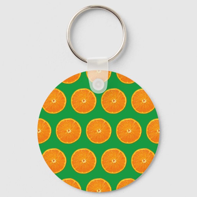 Porte-clés Fou sur Clementines - Vert (Recto)