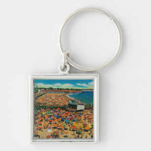 Porte-clés Foules sur la plage, Père Noël CruzSanta Cruz, C
