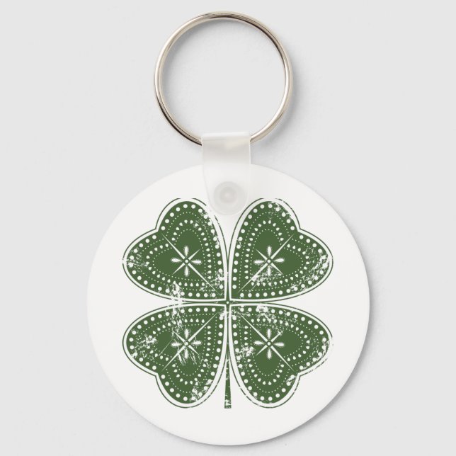 Porte-clés Four Leaf Clover St. Patrick's Day (Recto)