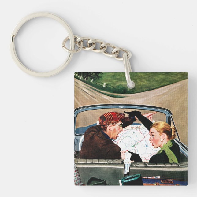 Porte-clés Fourchette dans la route (Devant)