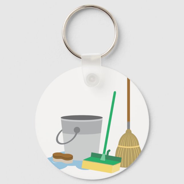 Porte-clés Fournitures de nettoyage (Recto)