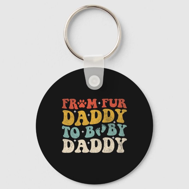 Porte-clés Fourrure Papa À Bébé Papa Daddy Drôle Fête des pèr (Recto)