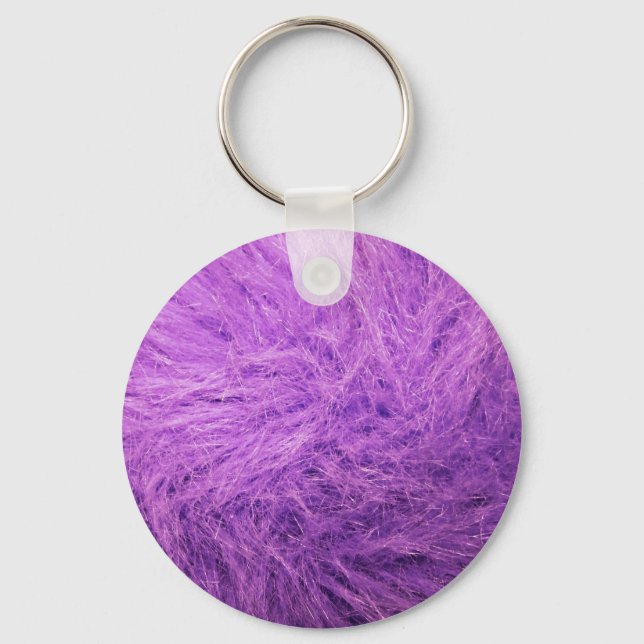 Porte-clés Fourrure Violet Lilas (Recto)