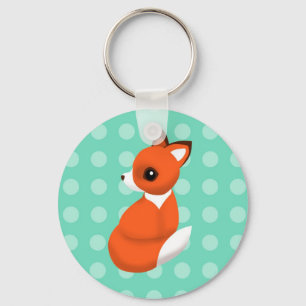 Porte-clés Fox de polka