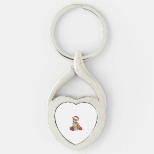 Porte-clés Fox Terrier Xmas Éclairage Père Noël Fox Terrier C