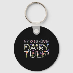 Porte-clés Foxglove Daisy Tulip Subtle Floral Anti-Trump Resi