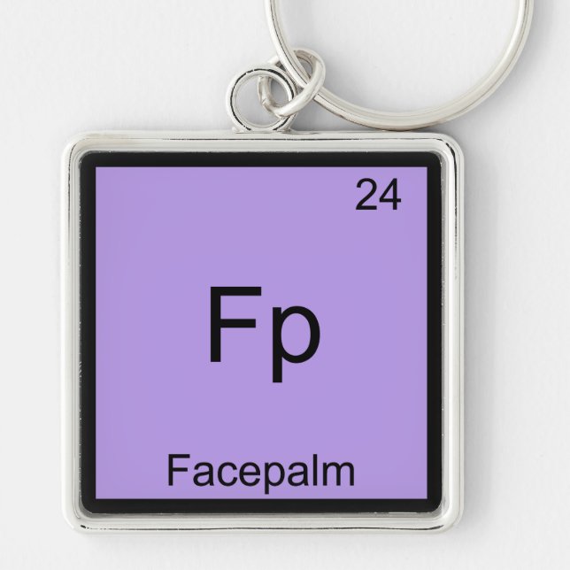 Porte-clés Fp - Facepalm T-Shirt Élément Drôle Mème Chimie (Devant)