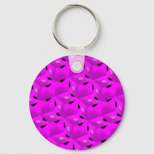 Porte-clés fractal à glace rose