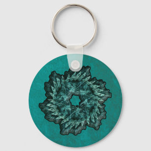 Porte-clés Fractale couronne de Noël