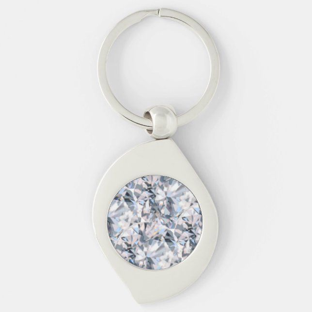 Porte-clés Fractale de diamant abstrait moderne (Devant)
