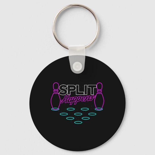 Porte-clés Fractionner se produit drôle Bowling (Recto)