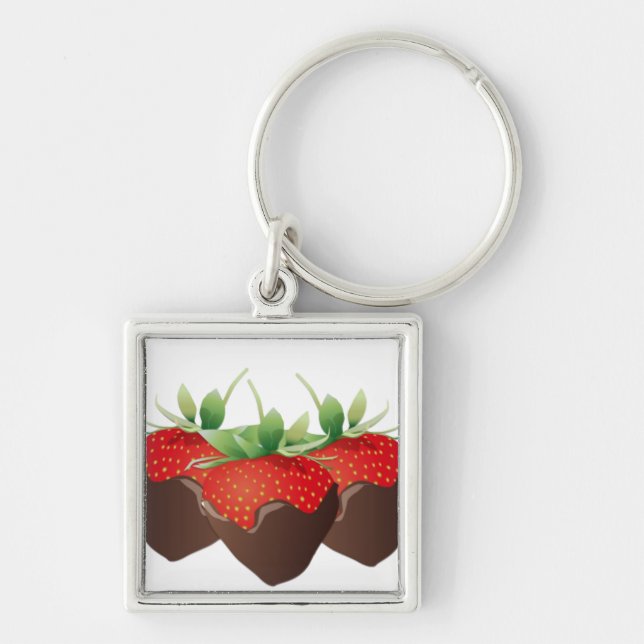 Porte-clés Fraise de chocolat (Devant)