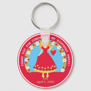 Porte-clés Fraise Fête d'anniversaire fille