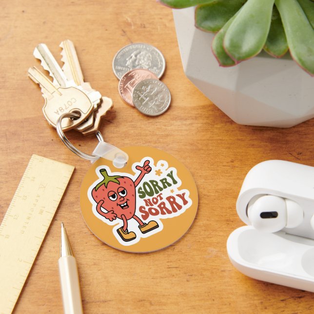 Porte-clés Fraise Sarcastique Désolée Pas Désolée (Bureau)