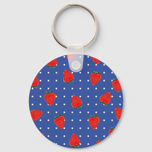 Porte-clés fraises avec points (Recto)