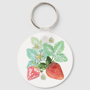 Porte-clés fraises, baies, rouge, frais, mûr, sucré, nourritu
