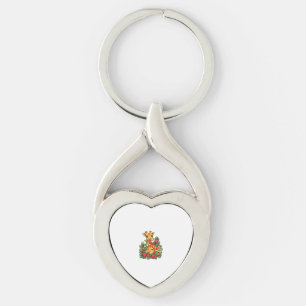 Porte-clés Fraises et fleurs de girafe Gira mignonne graphiqu