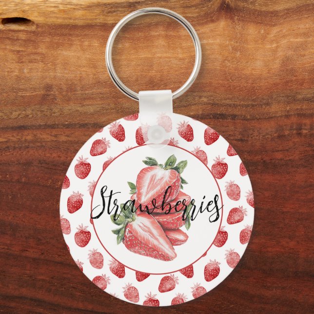 Porte-clés Fraises rouges Fruit   (Recto)