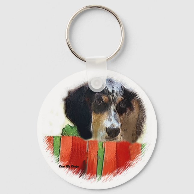 Porte-clés Français Setter Cadeaux de Noël (Recto)