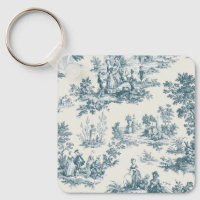 Français toile de jouy sage vert élégant