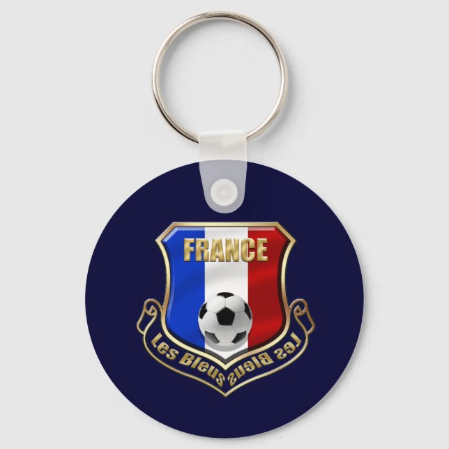 Porte-clés France les Bleus Logo Bouclier Emblem (Recto)