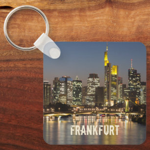 Porte-clés Francfort Skyline Allemagne Souvenir Vintage cadea