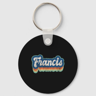 Porte-clés Francis Prénom Garçon Style Vintage les années 70 