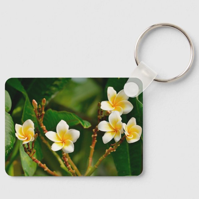 Porte-clés Frangipani jaune (Recto)