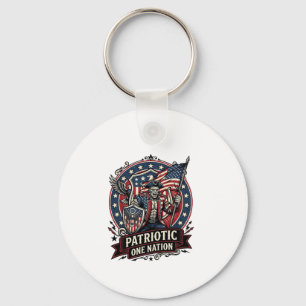 Porte-clés Frankenstein patriotique brute de liberté Monstre