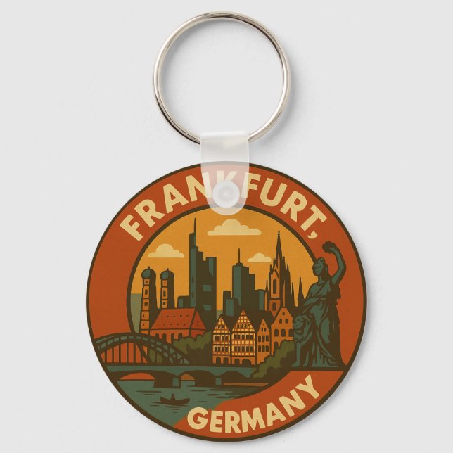 Porte-clés Frankfurt German Skyline (Recto)