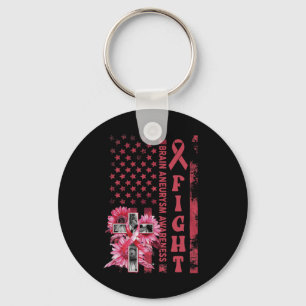 Porte-clés Frappe USA Drapeau Tournesol Christian Burgundy Ce
