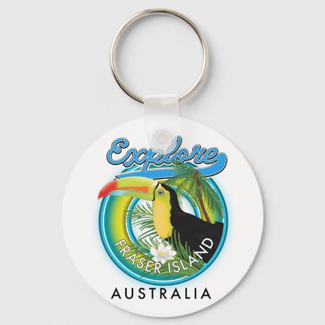 Porte-clés Fraser Island Australia exploration logo Postcard (Recto)