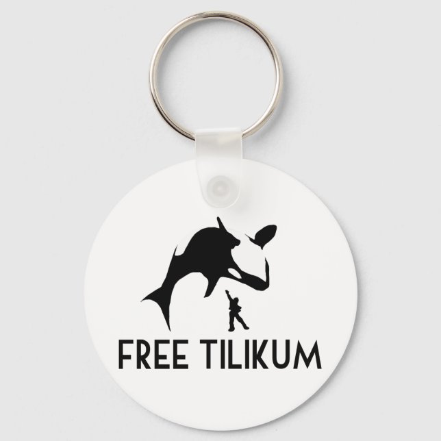 Porte-clés Free Tilikum Save Orca Killer Whale (Recto)