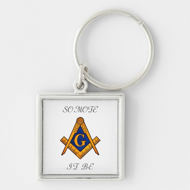 Porte-clés Freemason Carré et Compass Charity Clavier Masoniq (Devant)