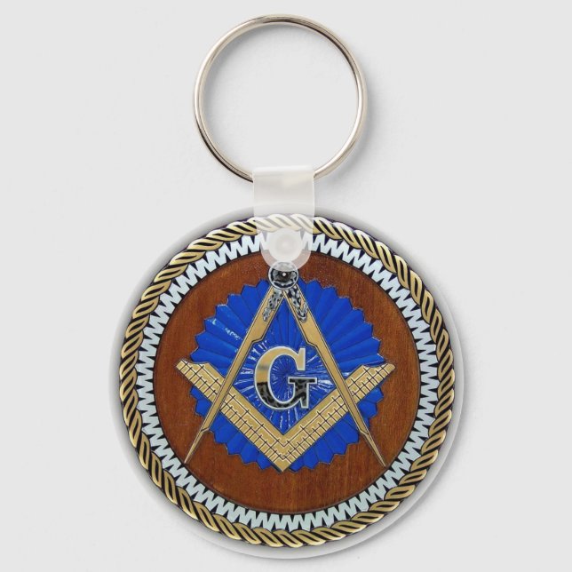 Porte-clés freemason NWO conspiration carré & boussole (Recto)