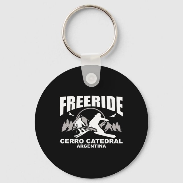 Porte-clés Freeride Ski Cerro Catedral Argentine (Recto)