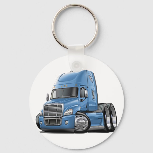 Porte-clés Freightliner Cascadia Lt Blue Truck (Recto)
